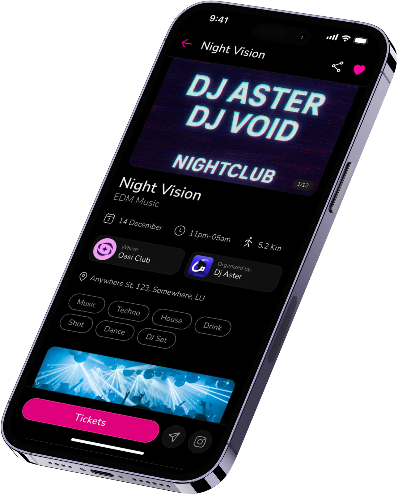 Party Time Tickets Made Easy Interface